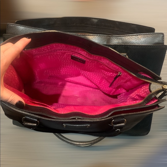 Kate Spade Black Leather Tote - Picture 2 of 6